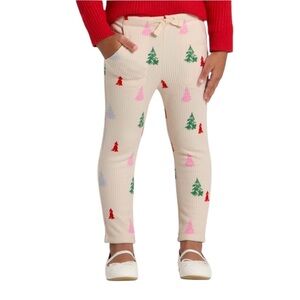 Cat & Jack Holiday Ribbed Leggings Size 2T